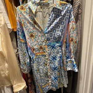 Zara blue patterned dress !